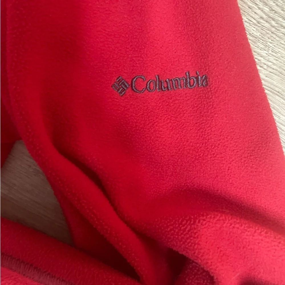 COLUMBIA Full-zip fleece Jacket red/boys youth size L/G